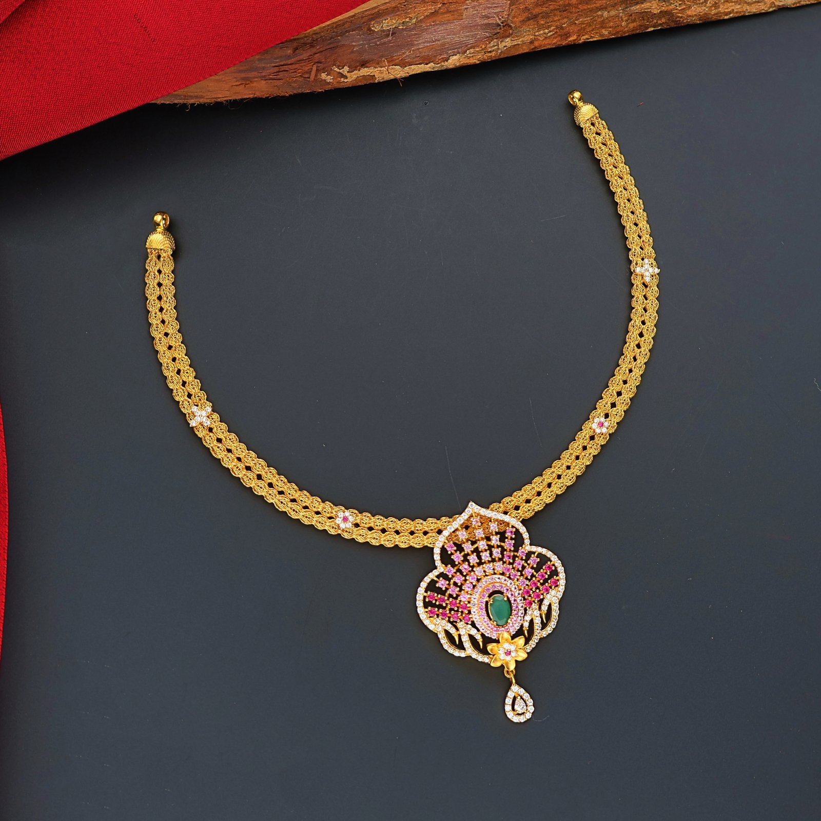 FANCY STONE NECKLACE